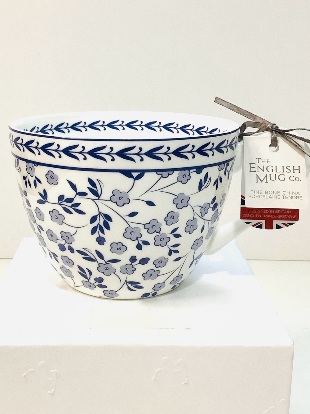 Fine Bone China The English Mug Co Blue Forget me Not Flowers Coffee Tea Mug NEW